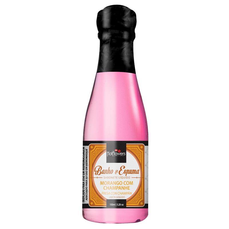 HOT FLOWERS Espuma Baño Fresas con Champagne 150 ml