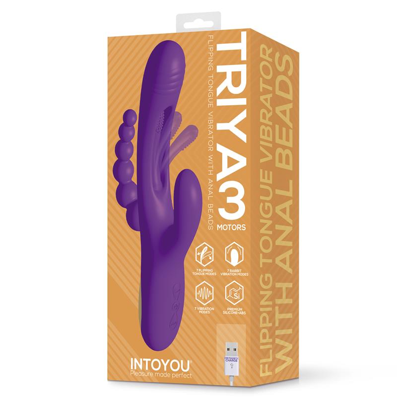 INTOYOU Triya Vibrador con Lengua Flipping y Cadena Anal