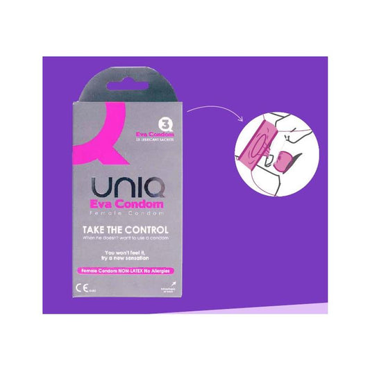 UNIQ Eva Female Preservativos Femeninos sin Látex 3 Unidades