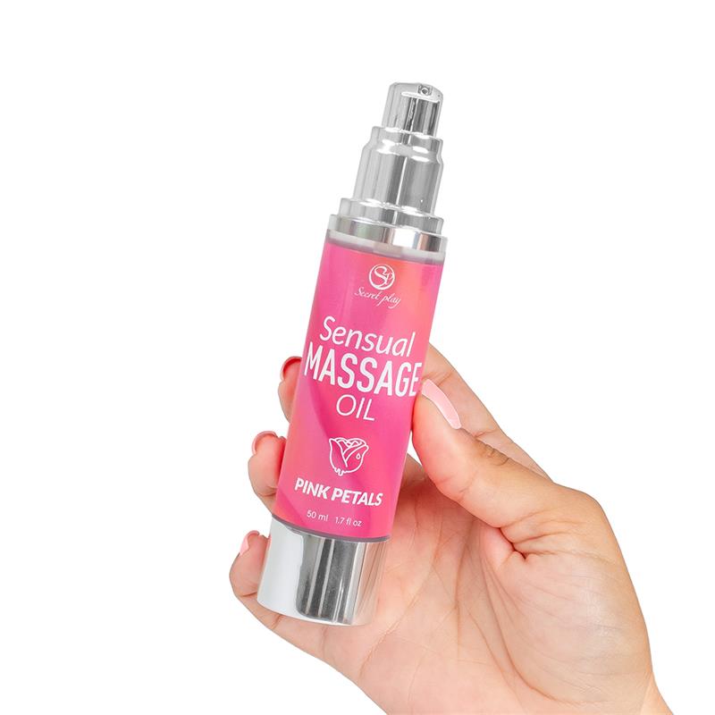 SECRET PLAY Aceite de Masaje Sensual Pétalos Rosa 50 ml.