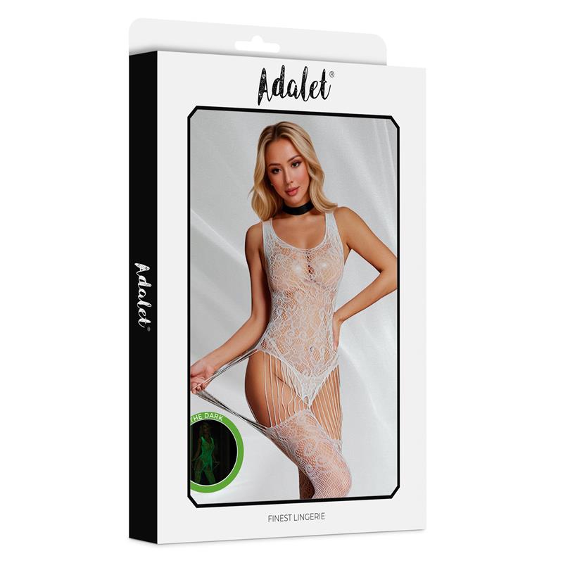 ADALET LINGERIE Beatrice Bodystocking Brilla en la Oscuridad Talla Única