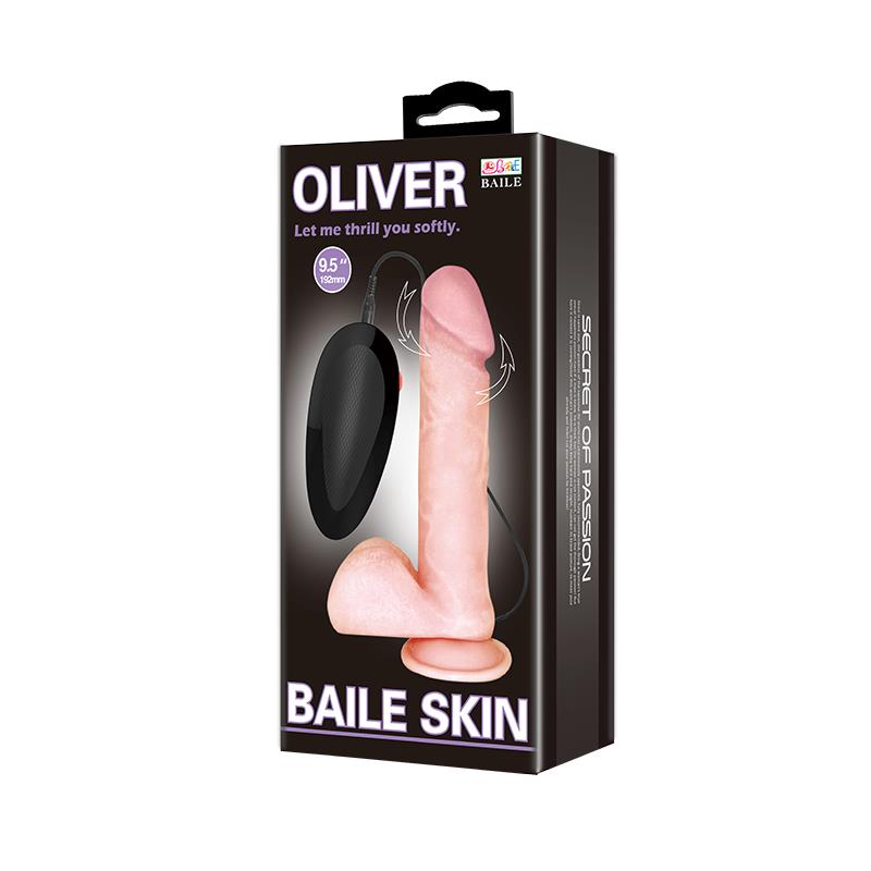 BAILE Oliver Dildo Realista con Vibración y Rotación Control Remoto