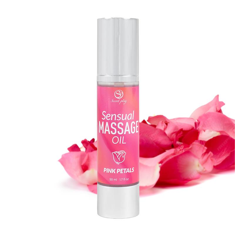 SECRET PLAY Aceite de Masaje Sensual Pétalos Rosa 50 ml.