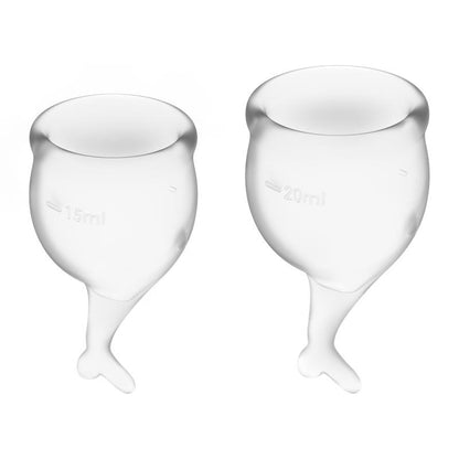 SATISFYER Copas Menstruales Feel Secure Transparent Pack de 2