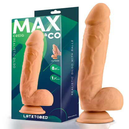 MAX & CO Creig Dildo Realista con Testículos 8.5" Natural