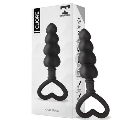 TARDENOCHE Cuore Plug Anal Silicona Negro