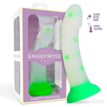 DILDOX BY ENGILY ROSS Dildo que Brilla en la Oscuridad Confetti Star 17 cm
