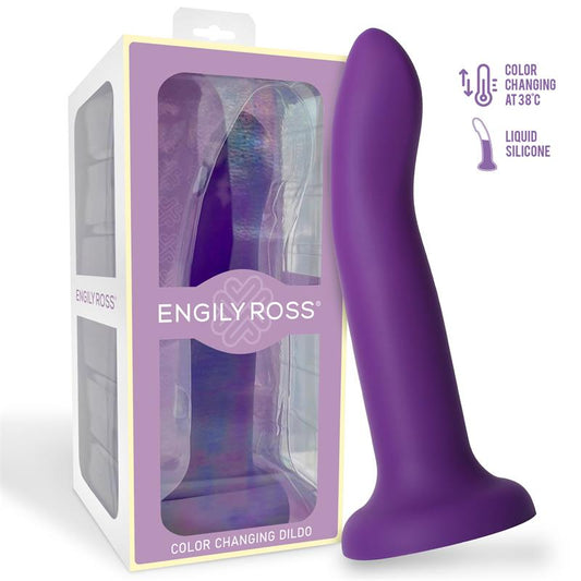 DILDOX BY ENGILY ROSS Dildo que Cambia de Color Púpura a Rosa Talla L 21 cm