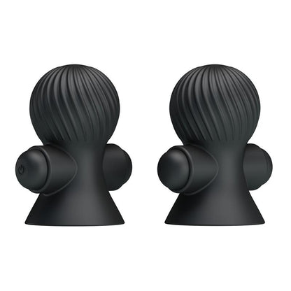 PRETTYLOVE Funda para los Pezones con Vibración Negro