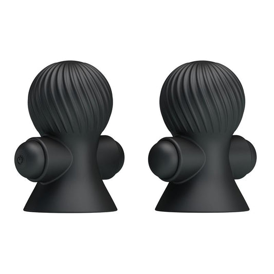 PRETTYLOVE Funda para los Pezones con Vibración Negro