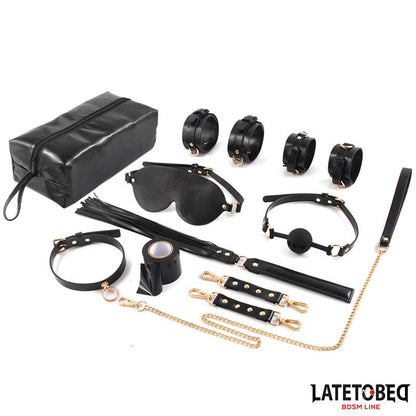 LATETOBED BDSM LINE Kit de Bondage 8 Pz con Bolsa de Almacenaje