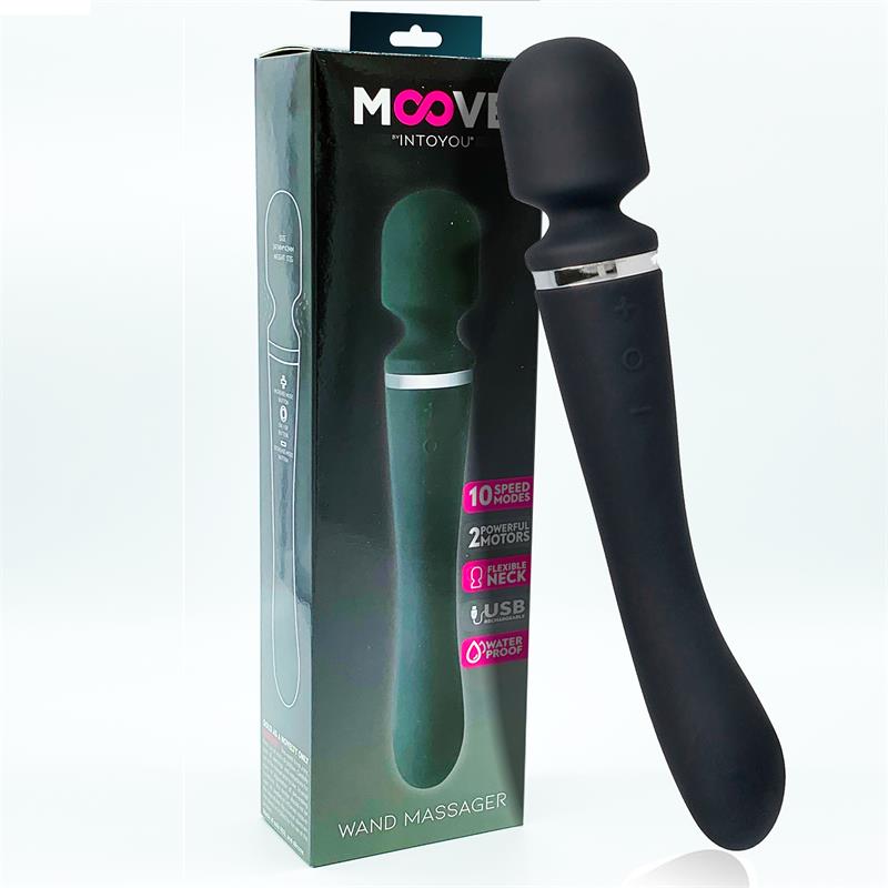MOOVE Masajeador 2 en 1 Silicona Negro