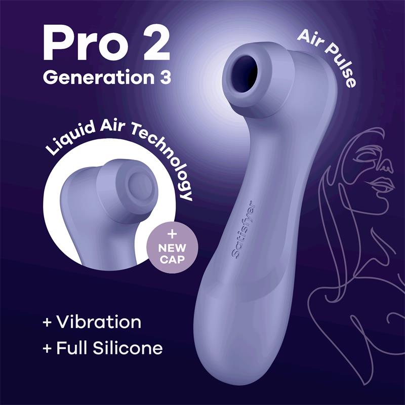 SATISFYER Pro 2 Gen 3 Liquid Air Technology Succión y Vibración Lila