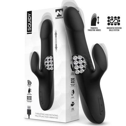 TARDENOCHE Squidy Vibrador Función de Movimiento Up and Down y Bolas Rotadoras USB Silicona