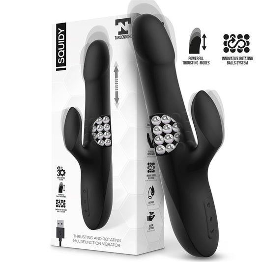 TARDENOCHE Squidy Vibrador Función de Movimiento Up and Down y Bolas Rotadoras USB Silicona