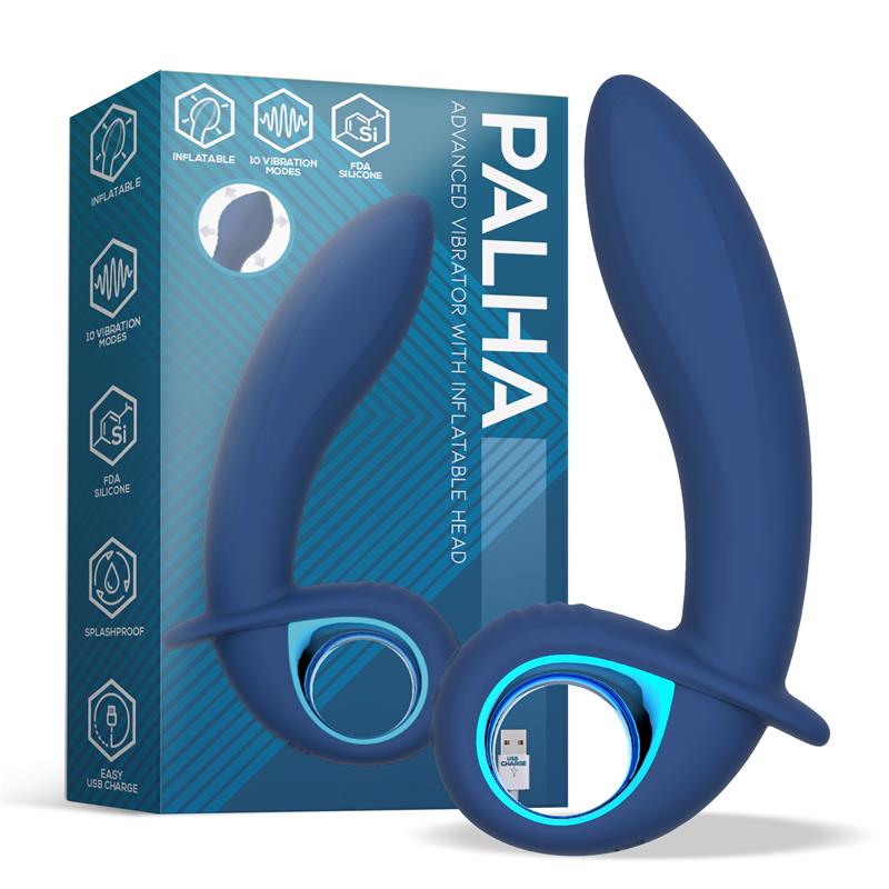 NTOYOU Vibrador Alpha Advanced con Función de Inflado y Vibración USB Silicona