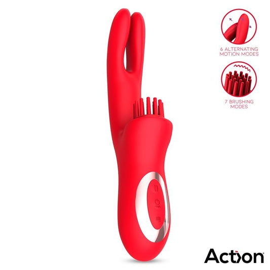 ACTION Bilma Vibrador con Movimientos Alternantes y Brushing 4 Motores