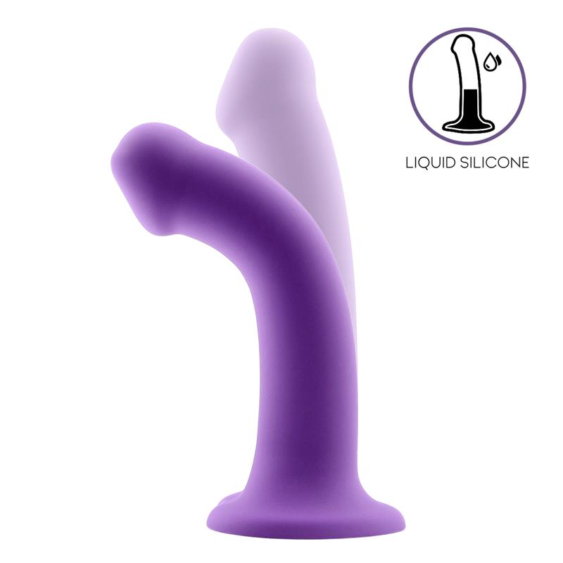 ACTION Bouncy Dildo Silicona Líquida Hiper Flexible 7 - 18 cm Talla M Púrpura