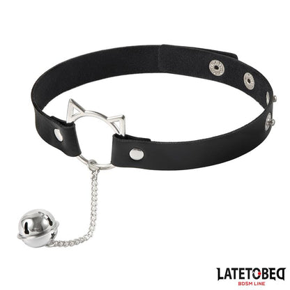 LATETOBED BDSM LINE Choker con Aro con Orejitas y Cascabel