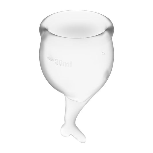 SATISFYER Copas Menstruales Feel Secure Transparent Pack de 2