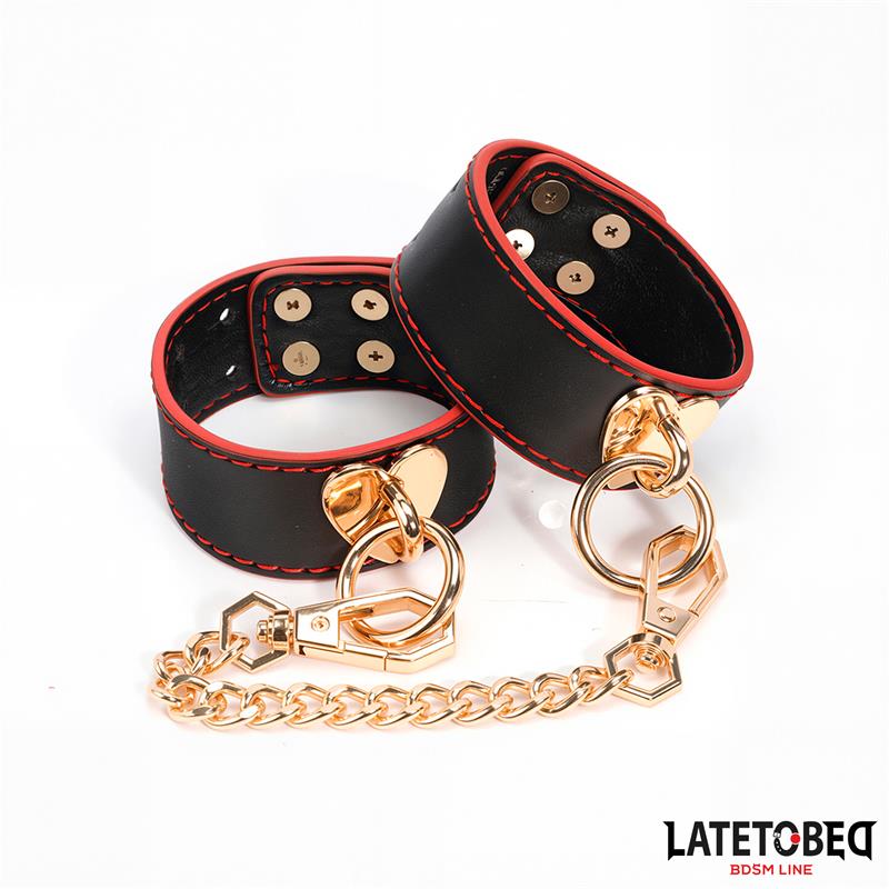 LATETOBED BDSM LINE Esposas con Cadena Dorada