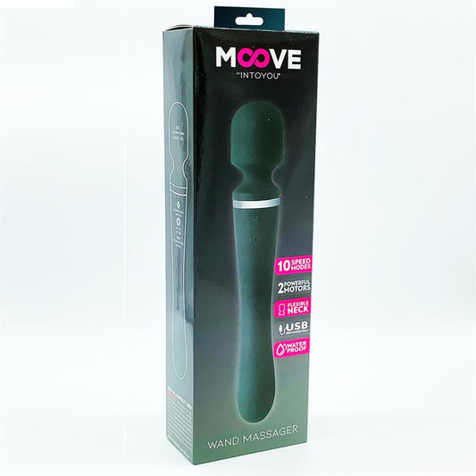 MOOVE Masajeador 2 en 1 Silicona Negro
