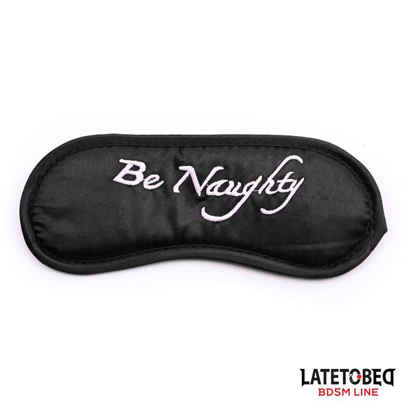 LATETOBED BDSM LINE Set de 3 Piezas Antifaz, Plumas y Esposas