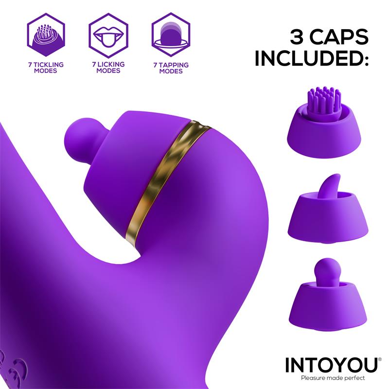 NTOYOU Siter 2.0 Vibrador con Lengua Flapping, Golpeteo y Cabezales Intercambiables