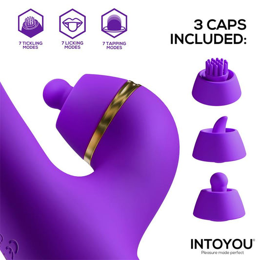 NTOYOU Siter 2.0 Vibrador con Lengua Flapping, Golpeteo y Cabezales Intercambiables