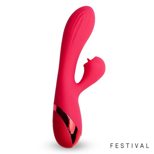 FESTIVAL Turna Vibrador USB Rojo