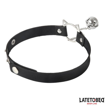 LATETOBED BDSM LINE Choker con Aro con Orejitas y Cascabel