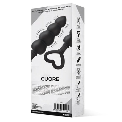 TARDENOCHE Cuore Plug Anal Silicona Negro