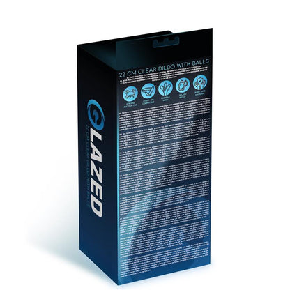 GLAZED Dildo Realista con Testículos Material Cristalino 22 cm
