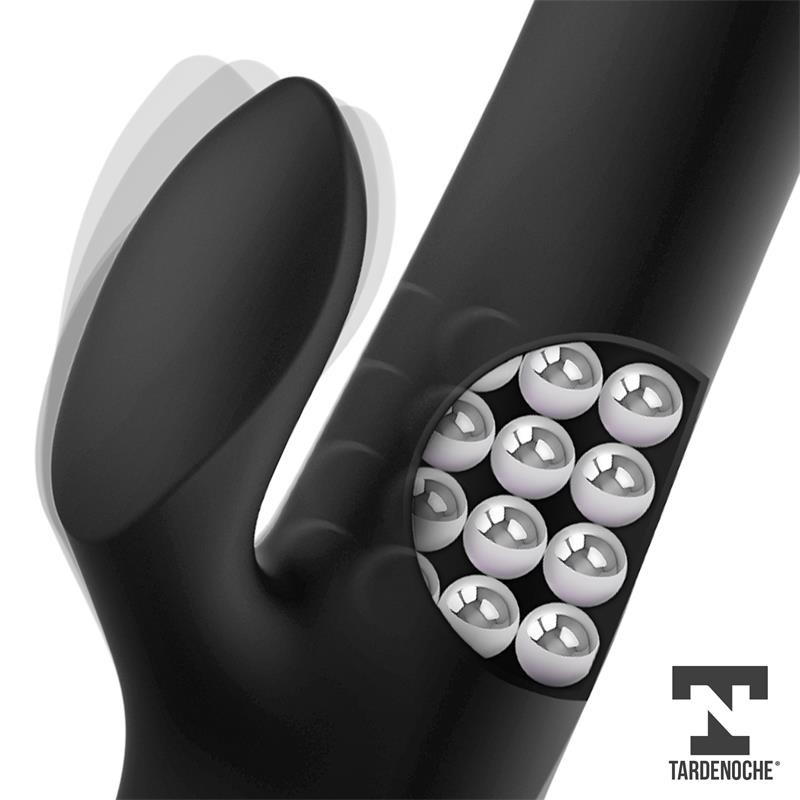 TARDENOCHE Squidy Vibrador Función de Movimiento Up and Down y Bolas Rotadoras USB Silicona