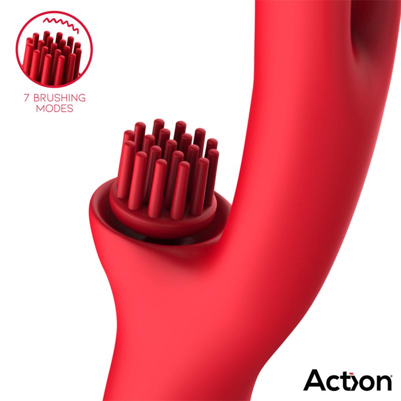 ACTION Bilma Vibrador con Movimientos Alternantes y Brushing 4 Motores