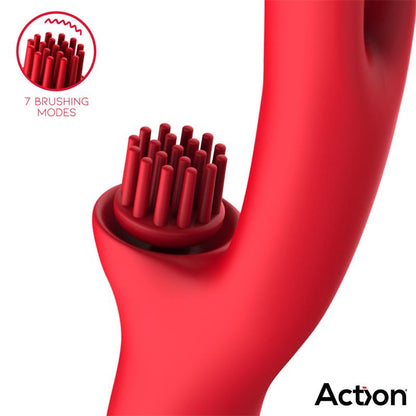 ACTION Bilma Vibrador con Movimientos Alternantes y Brushing 4 Motores