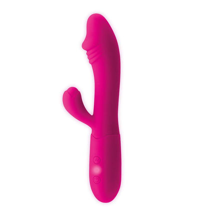 GOODIES Candy Vibrador con Conejito Punto G USB Silicona Fucshia