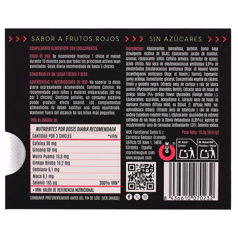 WUG Chicle Climax Gum 8 Uds