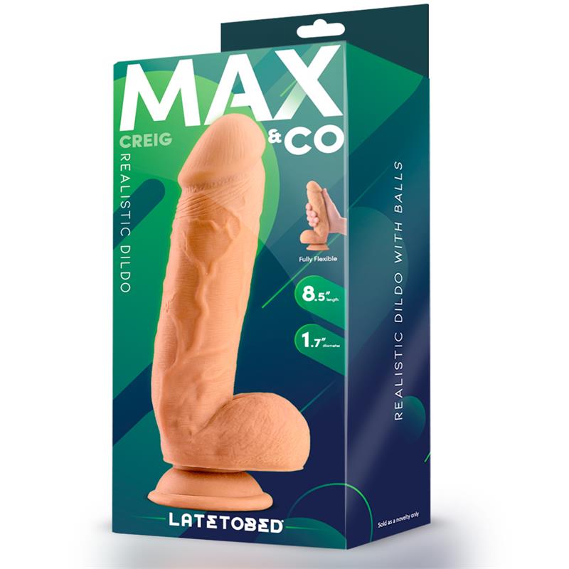 MAX & CO Creig Dildo Realista con Testículos 8.5" Natural