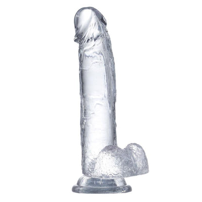 GLAZED Dildo Realista con Testículos Material Cristalino 22 cm