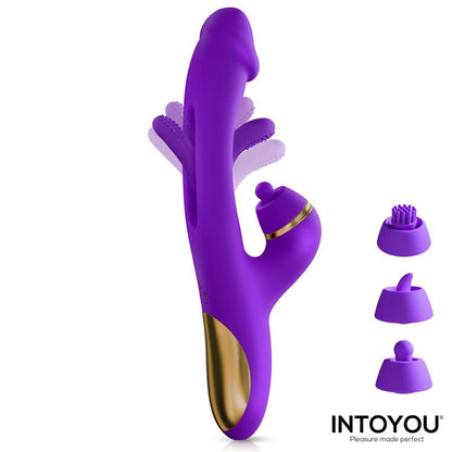 NTOYOU Siter 2.0 Vibrador con Lengua Flapping, Golpeteo y Cabezales Intercambiables