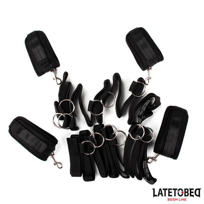 LATETOBED BDSM LINE Ataduras para la Cama con 4 Enganches