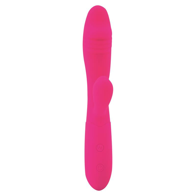 GOODIES Candy Vibrador con Conejito Punto G USB Silicona Fucshia