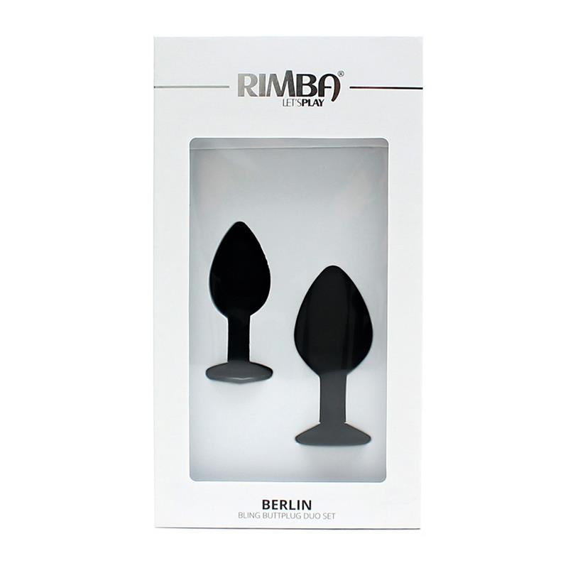 RIMBA TOYS Set de 2 Plugs con Joya Berlin Negro