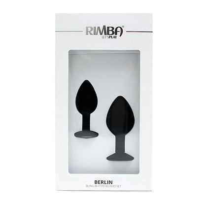 RIMBA TOYS Set de 2 Plugs con Joya Berlin Negro