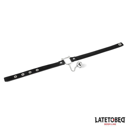 LATETOBED BDSM LINE Choker con Aro con Orejitas y Cascabel