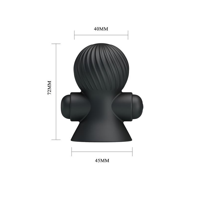 PRETTYLOVE Funda para los Pezones con Vibración Negro