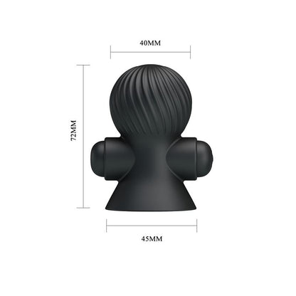 PRETTYLOVE Funda para los Pezones con Vibración Negro