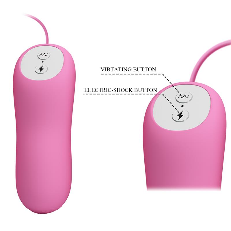 PRETTYLOVE Pinzas para Pezones y Huevo+ Vibrador con Electro shock