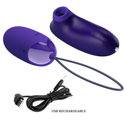 PRETTYLOVE Succionador de Clítoris y Huevo Vibrador